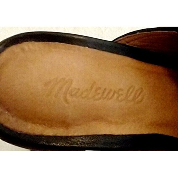 MADEWELL The Carey Mule Black Leather Block Heel Square Toe Womens - Size 8 - Picture 7 of 7